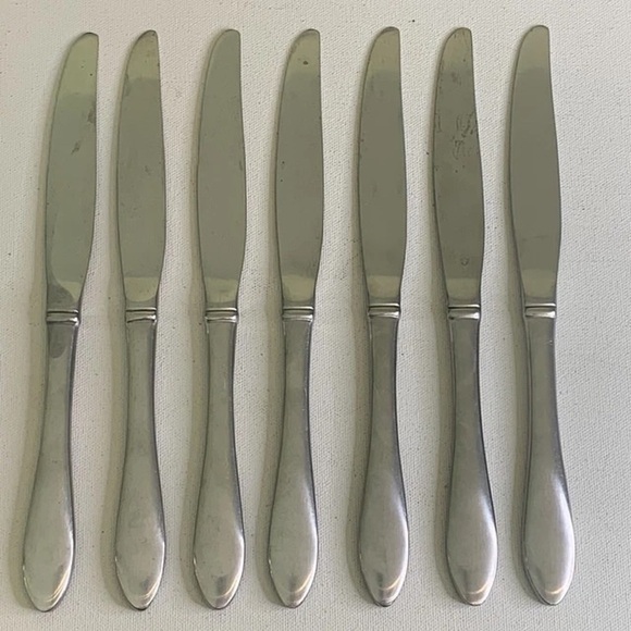 Oneida Other - Oneida JACKSON Stainless Satin 7 Dinner Knives 9.5" Flatware Silverware Set of 7